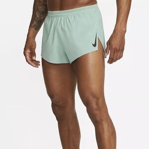 Nike AeroSwift Men's Medium 2in Brief-Lined Racing Shorts Mineral CJ7837-309 NEW